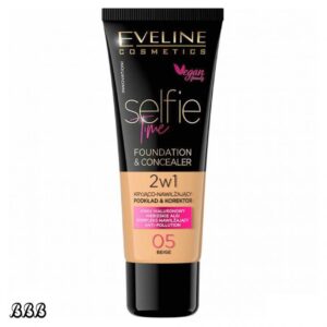 Eveline Selfie Time Foundation & Concealer 30ml – 05 Beige