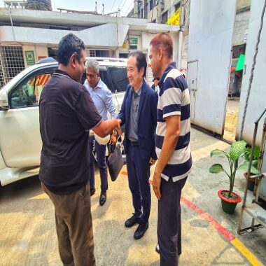 There is someone standing behind you