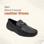 Men Black Casual Leather Shoes - FMF