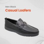 Men Black Casual Loafers- FMF