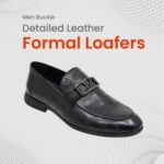 Men Buckle detailed Leather Formal Loafers- FMF