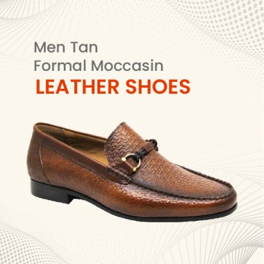 Men Tan Formal Moccasin Lather Shoe - FMF