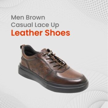 Men Brown Casual Lace Up Leather Shoes - FMF