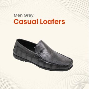 Men Grey Casual Loafers - FMF